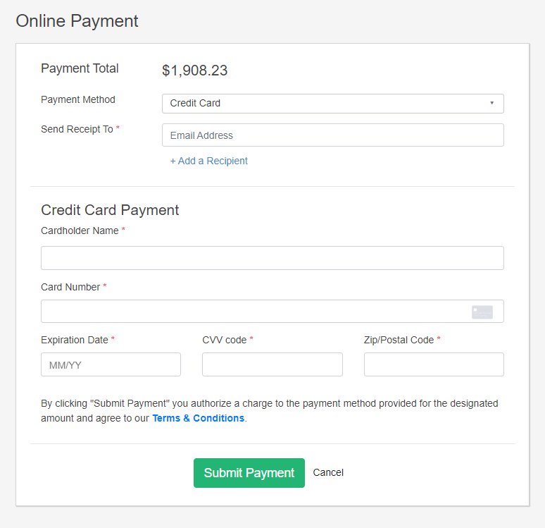 bill4time payment method list